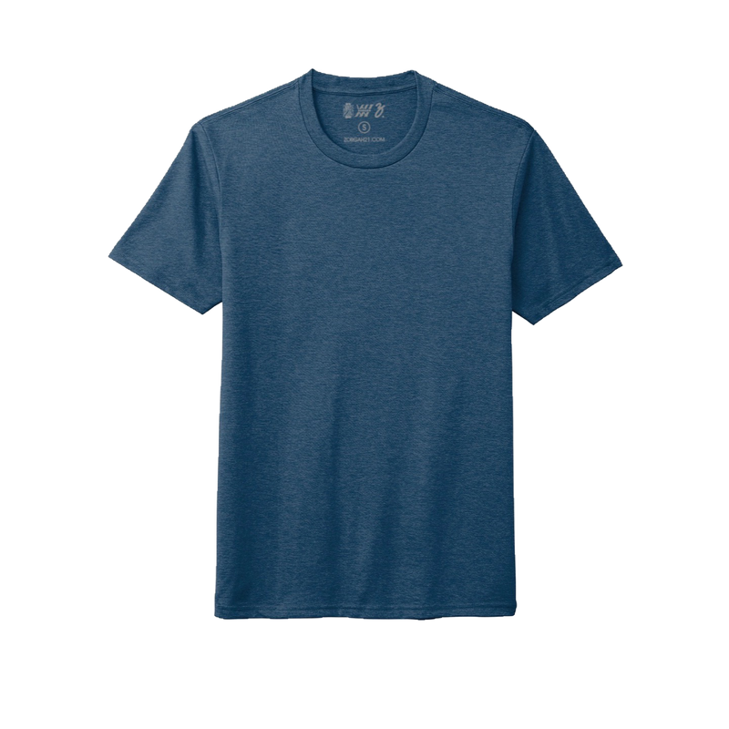 ESSENTIALS TEE-HEATHER NEPTUNE BLUE