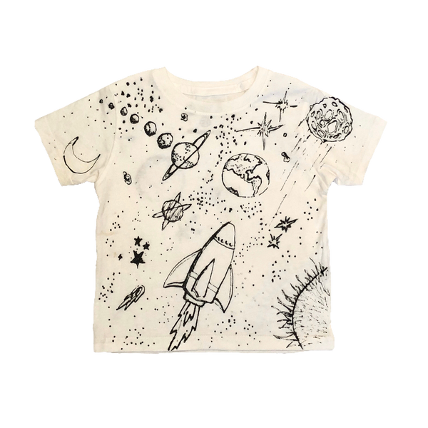 Rocket Space Tee-White